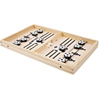 Juego de Hockey de Mesa-Juguete de Tablero de catapulta-Hockey de Madera-Fast Sling Puck Juego-Juegos de Mesa de Madera…